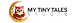 The image shows a partial logo with bold black text reading “MY TINY T" above spaced letters "S T U D" on a white background. Description generated by AI