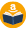 An open book with dark blue covers is centered inside an orange circle with a white lowercase letter “a" and a curved arrow above it, resembling the Amazon logo. Description generated by AI