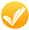 A white stylized open book with multiple pages fanning out is centered on a circular gradient background transitioning from yellow at the top to orange at the bottom. Description generated by AI